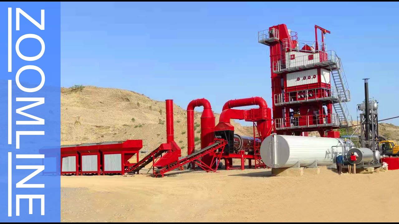 ZOOMLINE Model ZAP-S100 Batch Type Stationary Asphalt Mixing Plant in Uzbekistan